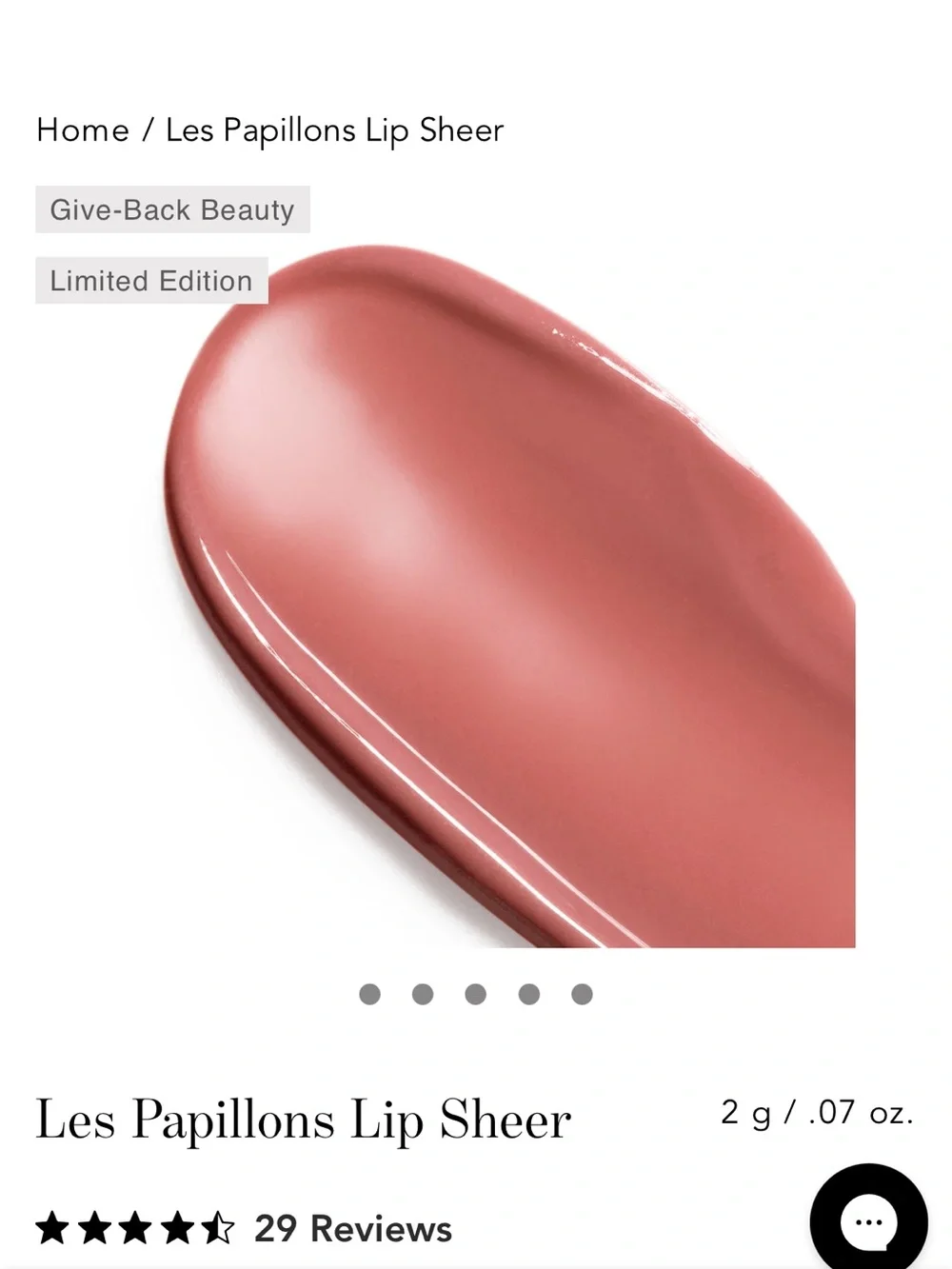 Chantecaille Limited Edition Les Papillons Lip Sheer — Swallowtail (dusty mauve)
